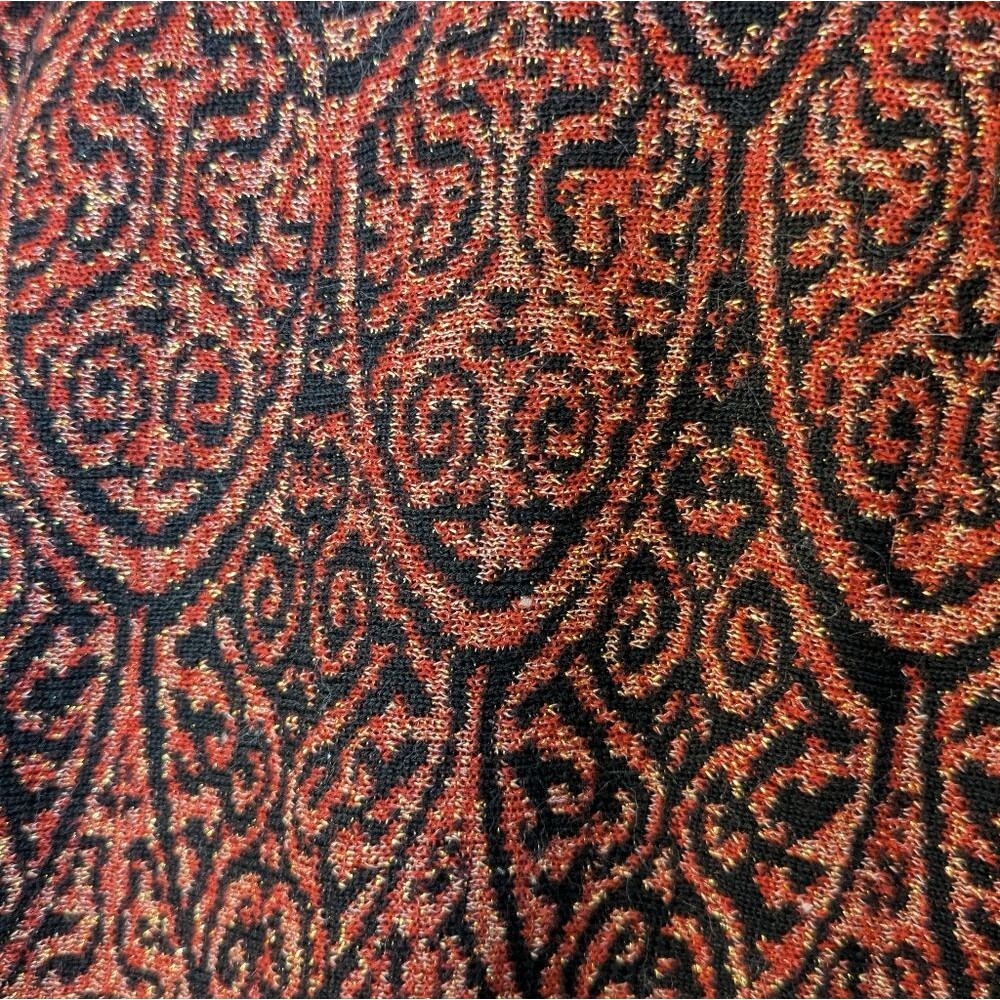 Peruvian Connection Sweater Maxi Skirt Size M Red/Gold - Picture 3 of 5
